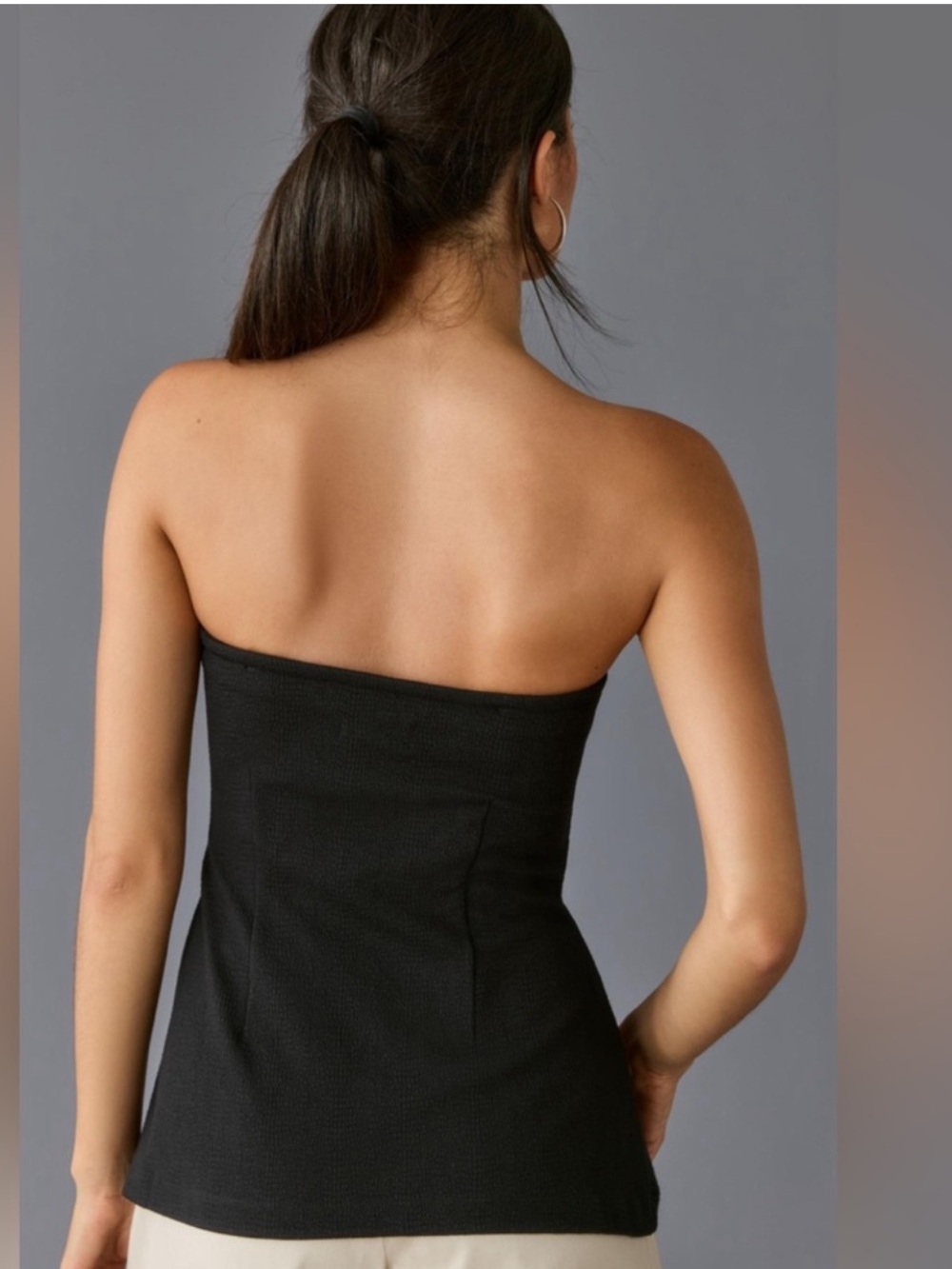 Anthropologie Maeve asymmetrical tube top Black Size XS - Picture 3 of 9